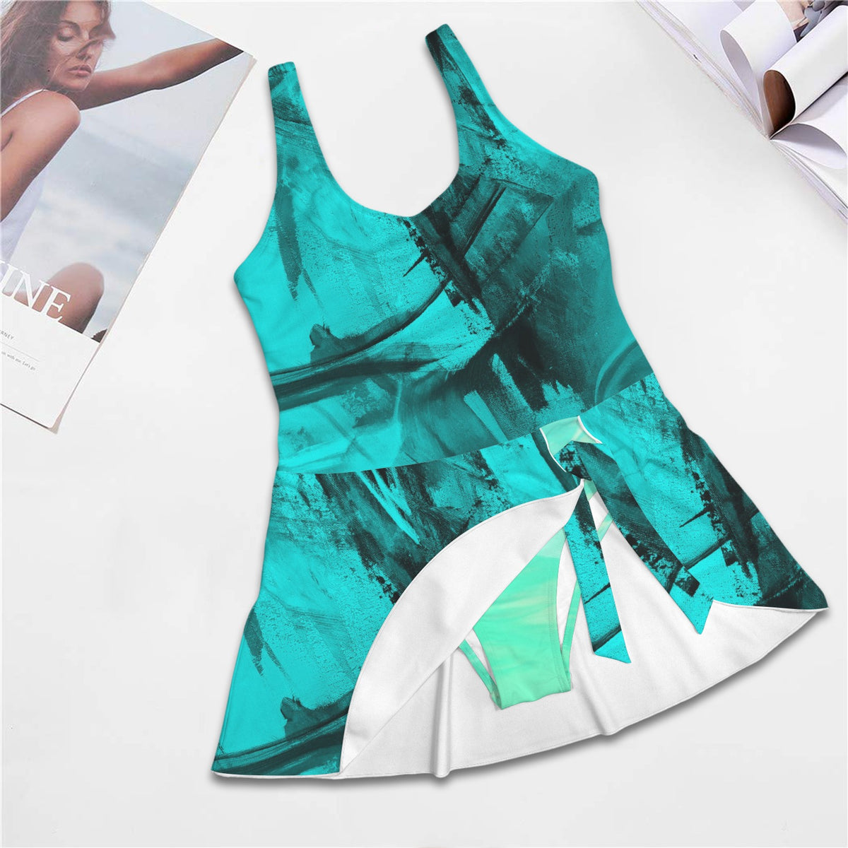 Maillot de bain une pièce avec jupe « Blueone »
