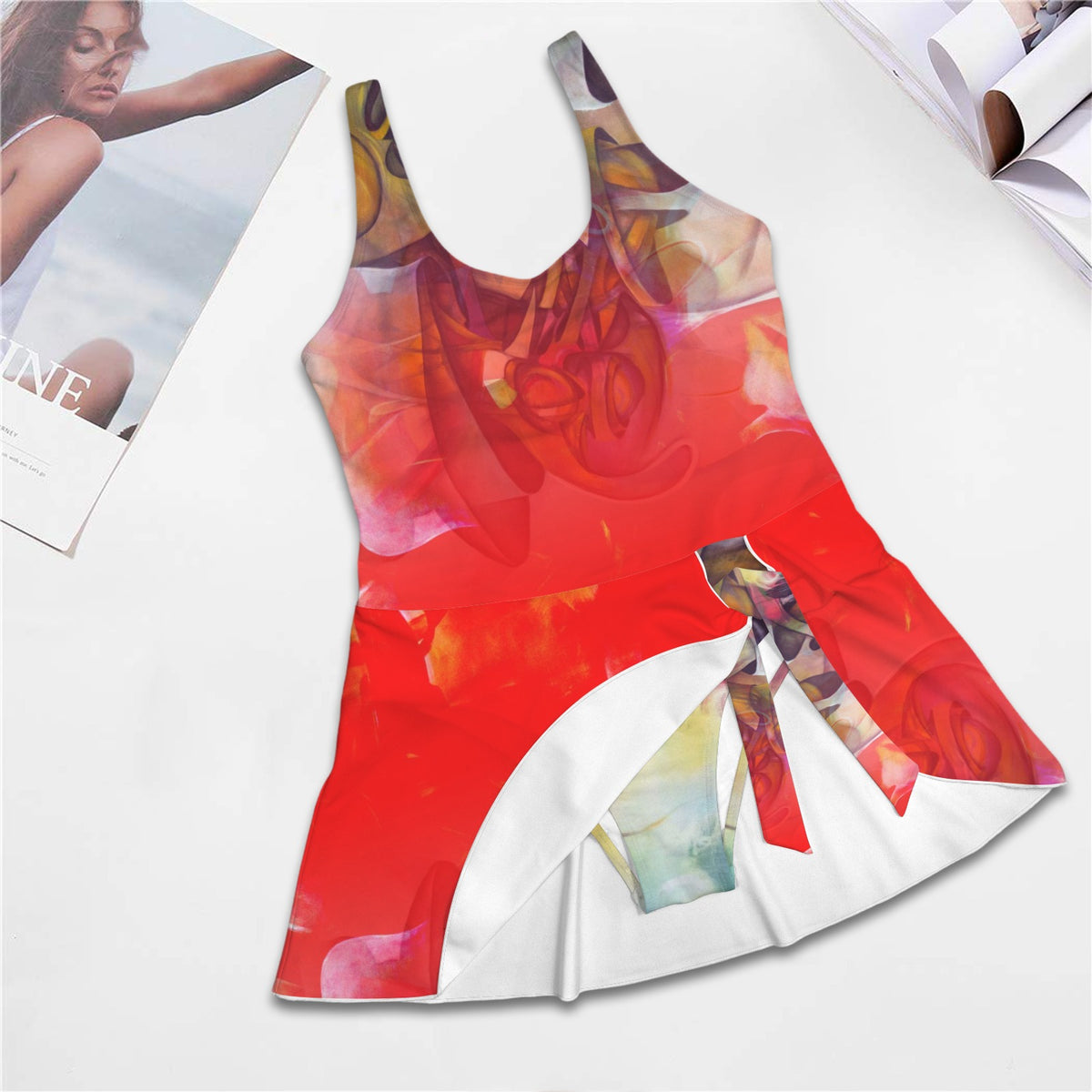 Maillot de bain une pièce avec jupe « Douwouj »