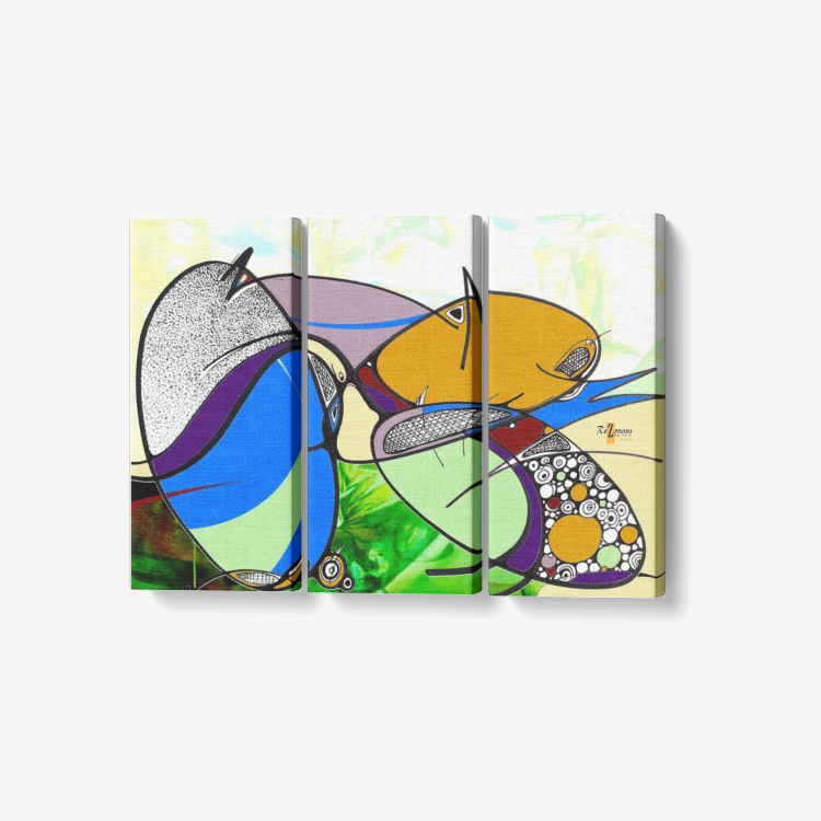 Déco murale triptyque « Yolvèw »