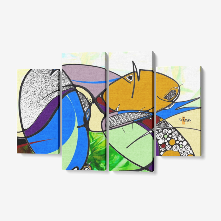Déco murale quadriptyque « Yolvèw »