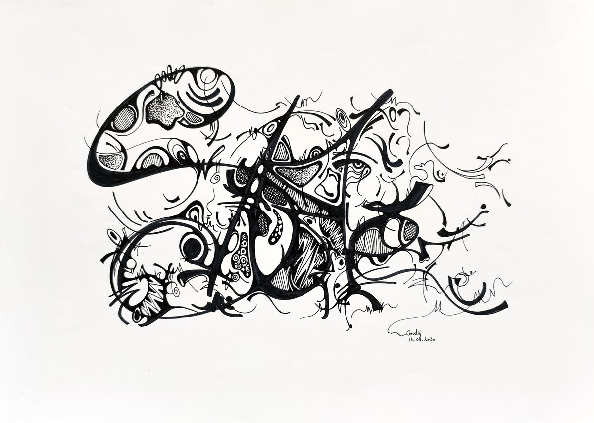 Santé — dessin au marqueur permanent sur papier glacé 250 g/m²