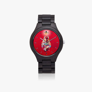 Montre en bois d'olivier "Manmanlove"