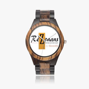 Montre bois naturel contrasté "RéZonans"