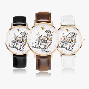 Montre quartz ultra plate "Kaomonde" (Rose Gold - Avec indicateurs)