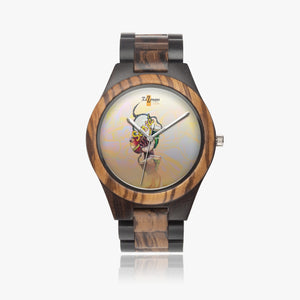 Montre bois naturel contrasté « Sonjé »
