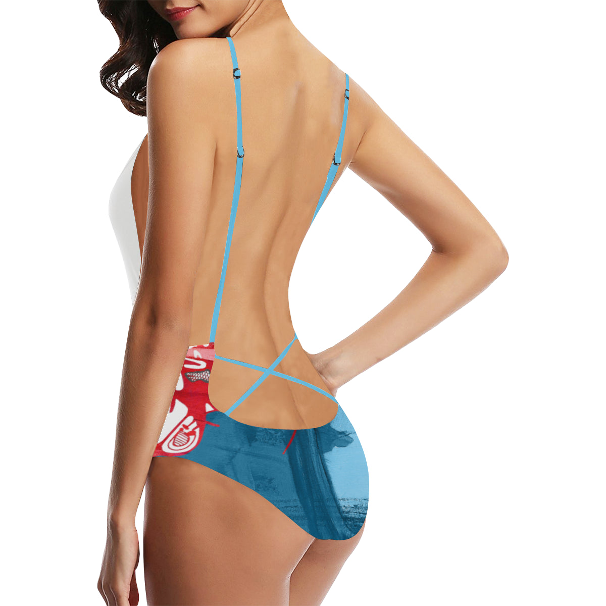 Maillot une pièce à dos lacé « Bluesoi »
