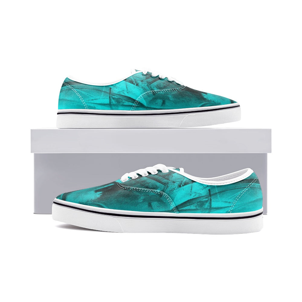 Baskets basses mocassins unisexes « Blueone »