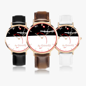 Montre quartz ultra plate "Lignerouge" (Rose Gold - Avec indicateurs)
