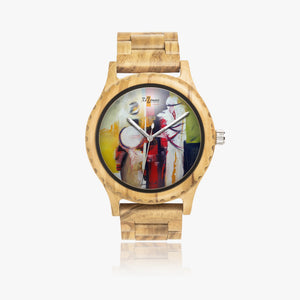 Montre bois naturel "Rézistans"