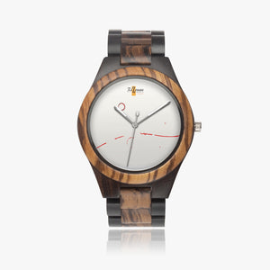 Montre bois naturel contrasté « Lignerouge »