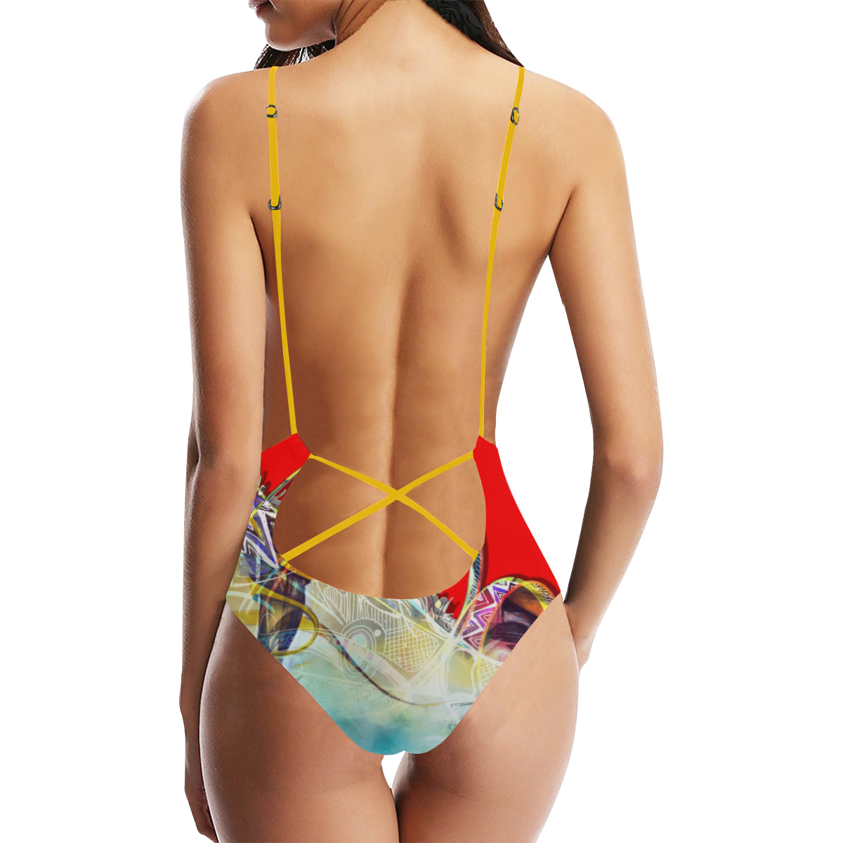 Maillot une pièce à dos lacé « Wouj »