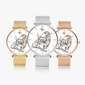 Montre quartz fashion ultra mince "Kaomonde" (avec indicateurs)
