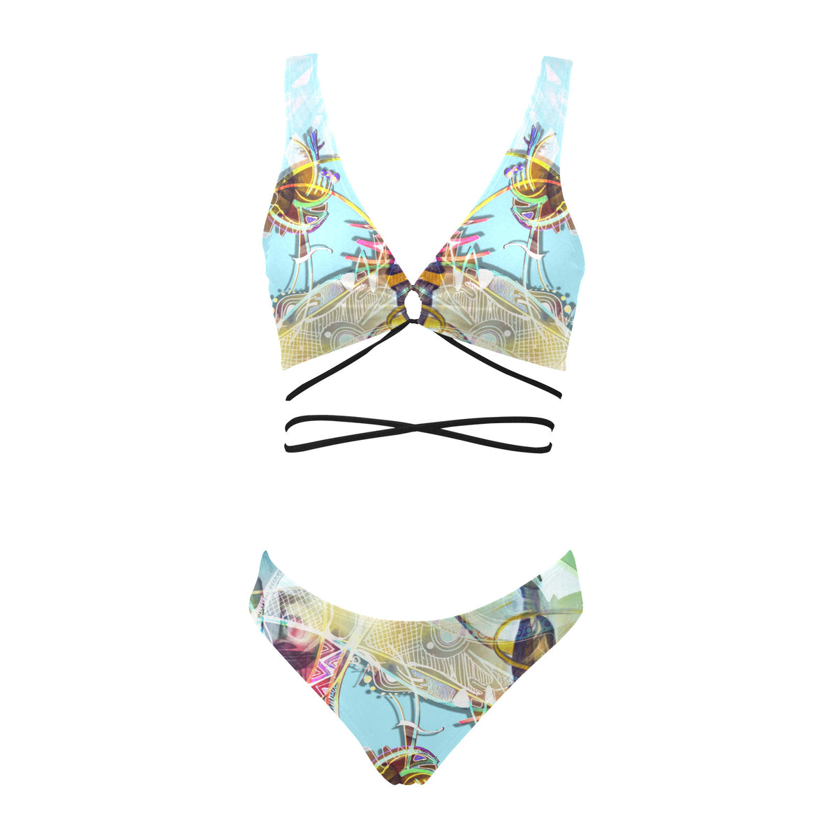 Bikini à liens croisés « Doublé »
