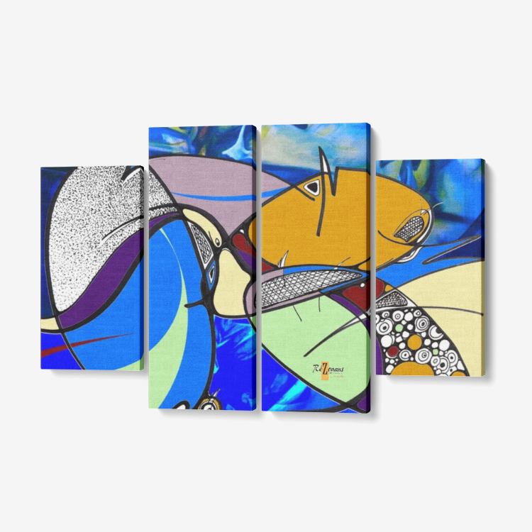 Déco murale quadriptyque « Yolblé »