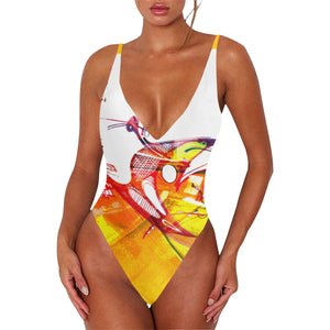 Maillot dos nu à bretelles « Surjaune »