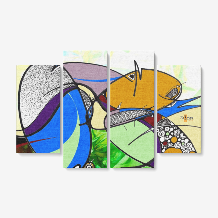 Déco murale quadriptyque « Yolvèw »