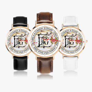 Montre quartz ultra plate "Collector" (Rose Gold - Avec indicateurs)