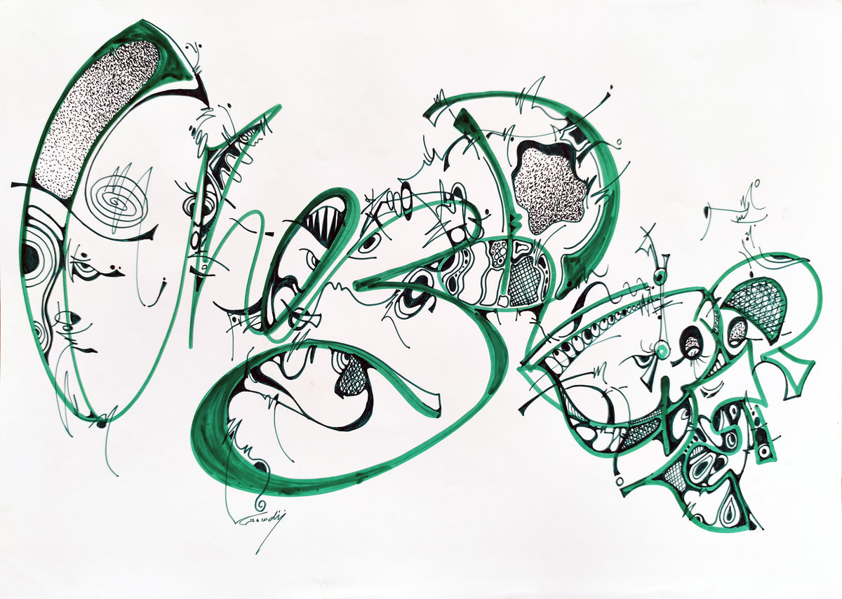 Chez Didier — dessin au marqueur permanent sur papier glacé 250 g/m²