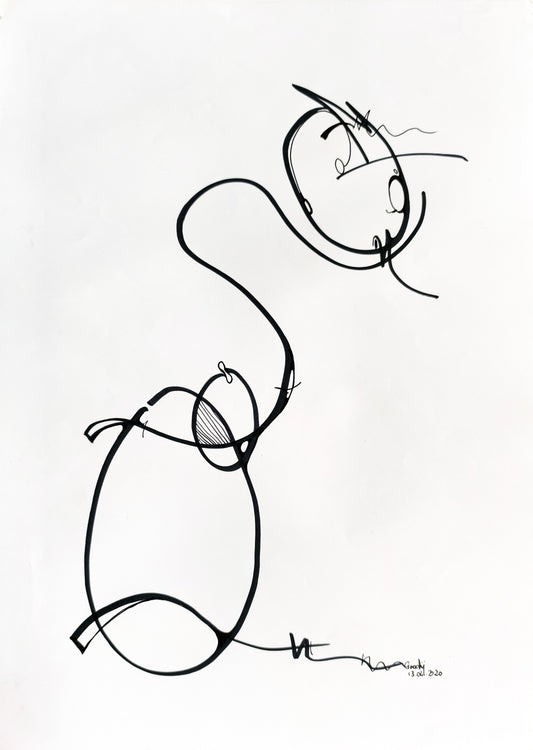 Légèreté 2 — dessin au marqueur permanent sur papier glacé 250 g/m²