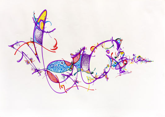 Merci bien — dessin au marqueur permanent sur papier glacé 250 g/m²