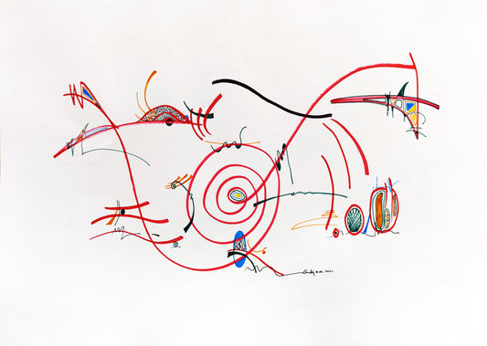 Sikriye — dessin au marqueur permanent sur papier glacé 250 g/m²