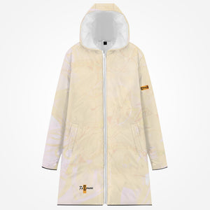 Sweat à capuche long "Linecrème"