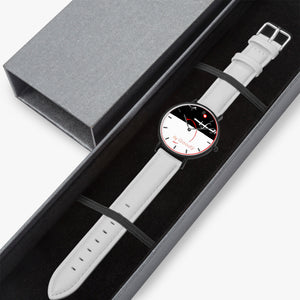 Montre quartz ultra plate "Lignerouge" (Black - avec indicateurs)