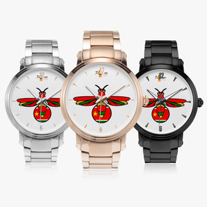 Montre automatique bracelet acier « Luciole » (avec indicateurs)