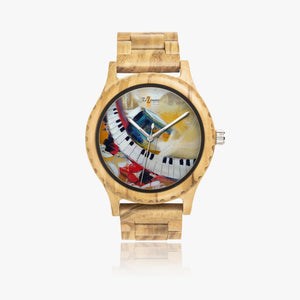 Montre bois naturel "Pianoka"