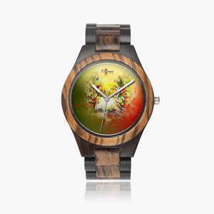 Montre bois contrasté "Flèpéyi"