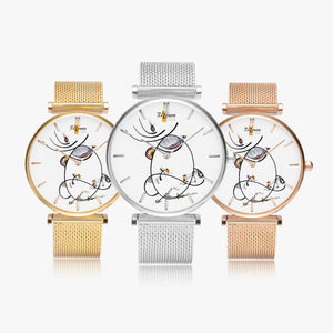 Montre quartz fashion ultra mince "Linéa" (avec indicateurs)