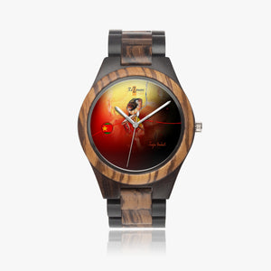 Montre bois naturel contrasté "Toujoumawon"
