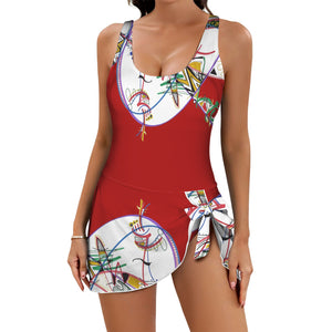 Maillot de bain une pièce avec jupe « Yòlwouj »