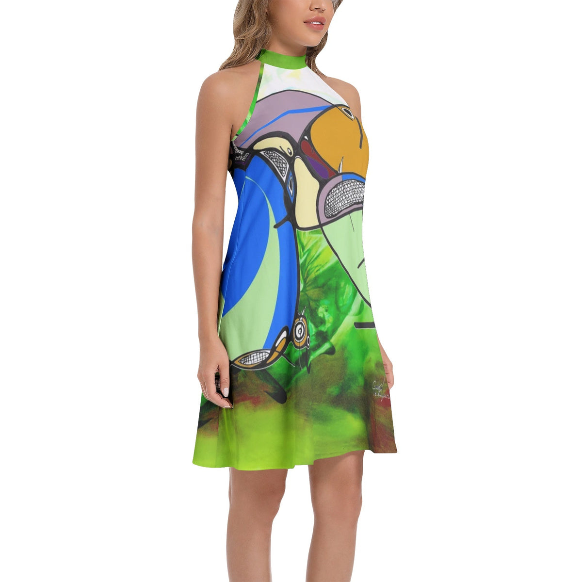 Robe chemise cravate « Yòlvèw »