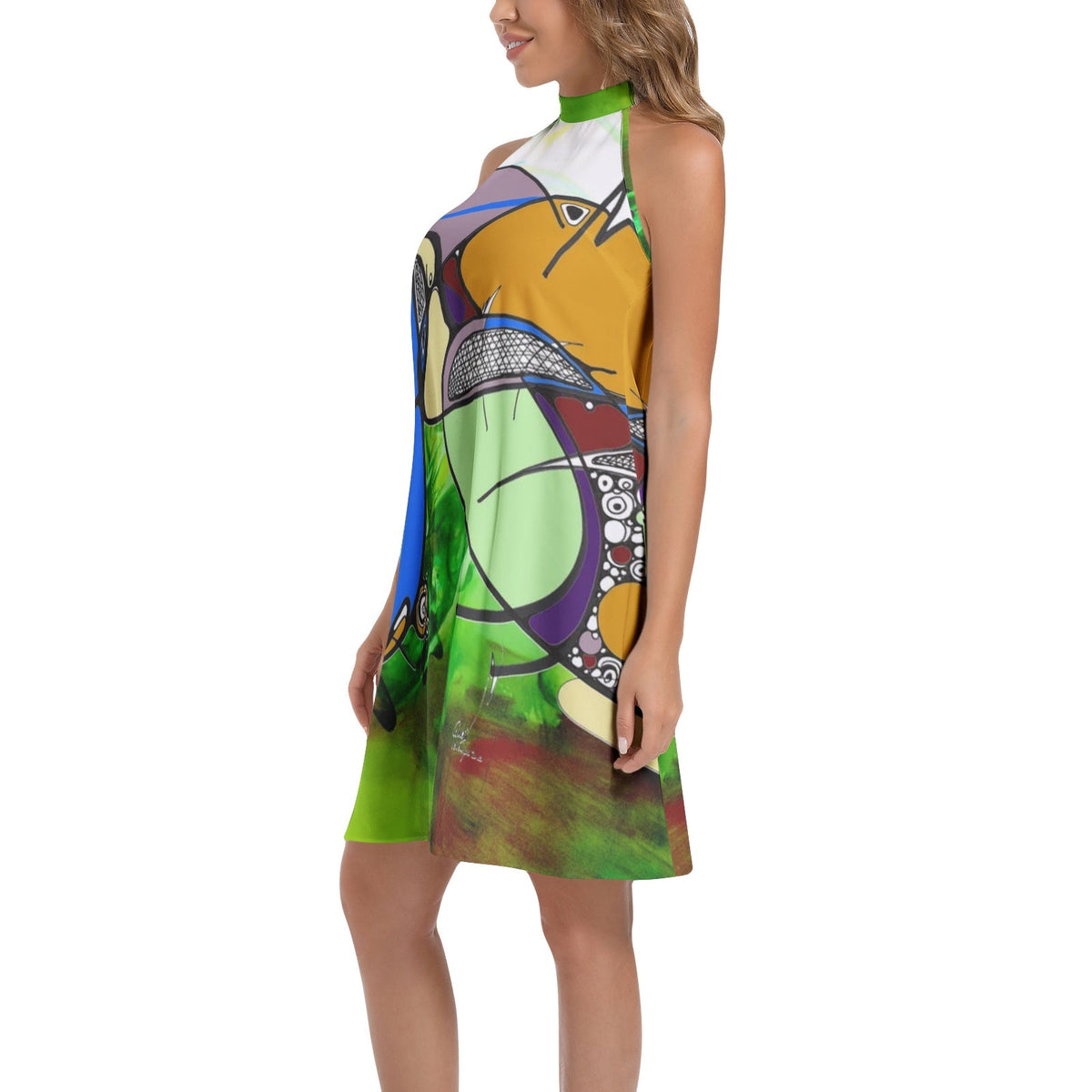 Robe chemise cravate « Yòlvèw »
