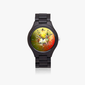 Montre en bois d’olivier "Péyizaj"