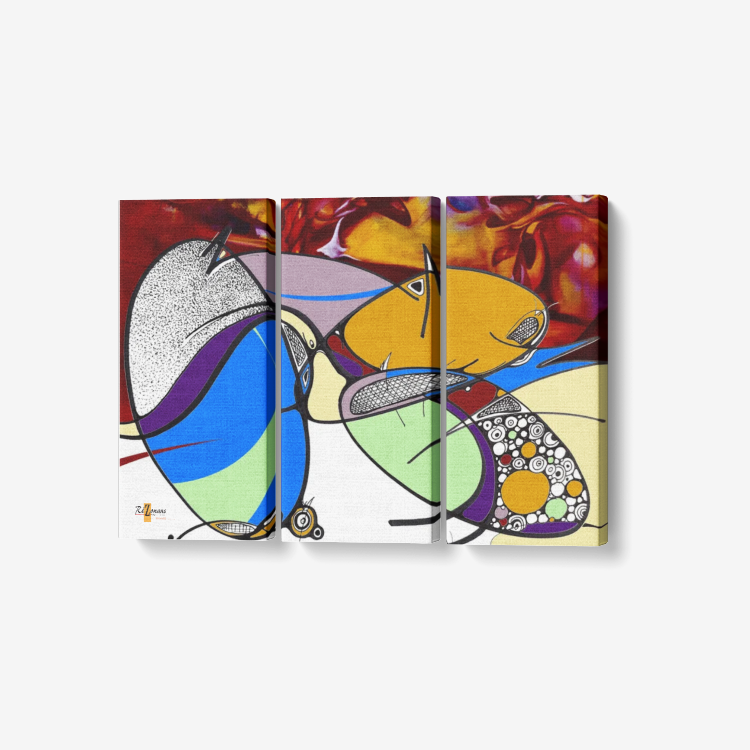 Déco murale triptyque « Yolmawon »