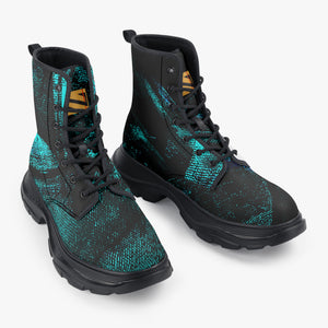 Bottes Chunky en cuir décontracté "Blueone"