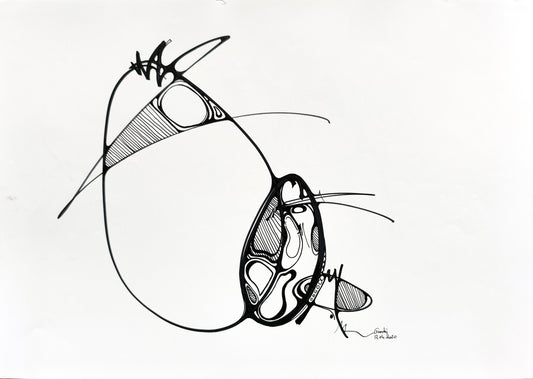 La mère et l’enfant — dessin au marqueur permanent sur papier glacé 250 g/m²
