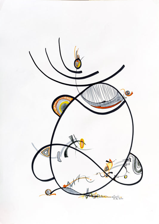 Sans titre 2 — dessin au marqueur permanent sur papier glacé 250 g/m²